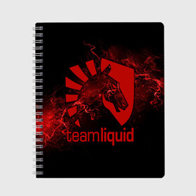 Тетрадь с принтом Team Liquid в городе Новоалтайск, 100% бумага | 48 листов, плотность листов — 60 г/м2, плотность картонной обложки — 250 г/м2. Листы скреплены сбоку удобной пружинной спиралью. Уголки страниц и обложки скругленные. Цвет линий — светло-серый
 | dota | liquid | team | the international | дота | игры | кибер | ликвид | спорт | тим