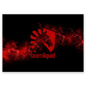 Поздравительная открытка с принтом Team Liquid в городе Новоалтайск, 100% бумага | плотность бумаги 280 г/м2, матовая, на обратной стороне линовка и место для марки
 | dota | liquid | team | the international | дота | игры | кибер | ликвид | спорт | тим