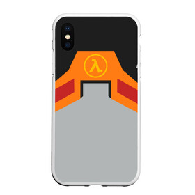 Чехол для iPhone XS Max матовый с принтом КОСТЮМ ГОРДОНА ФРИМЕНА в городе Новоалтайск, Силикон | Область печати: задняя сторона чехла, без боковых панелей | Тематика изображения на принте: aperture laboratorie | black mesa | gordon freeman | half life | half life 3 | logo | uniform | valve | броня | вэлв | гордон фриман | игра | костюм | лого | монтировка | фантастика | халф лайф