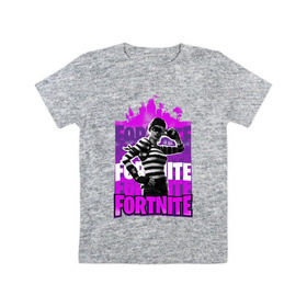 Детская футболка хлопок с принтом Fortnite в городе Новоалтайск, 100% хлопок | круглый вырез горловины, полуприлегающий силуэт, длина до линии бедер | Тематика изображения на принте: 