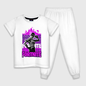 Детская пижама хлопок с принтом Fortnite в городе Новоалтайск, 100% хлопок |  брюки и футболка прямого кроя, без карманов, на брюках мягкая резинка на поясе и по низу штанин
 | 