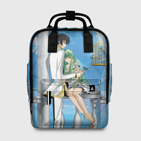Женский рюкзак 3D с принтом Code Geass в городе Новоалтайск, 100% полиэстер | лямки с регулируемой длиной, сверху ручки, чтобы рюкзак нести как сумку. Основное отделение закрывается на молнию, как и внешний карман. Внутри два дополнительных кармана, один из которых закрывается на молнию. По бокам два дополнительных кармашка, куда поместится маленькая бутылочка
 | Тематика изображения на принте: anime | manga | аниме | зеро | каллен кодзуки | код гиас | код гиасс | лелуш ламперуж | манга | судзаку куруруги