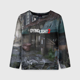 Детский лонгслив 3D с принтом DyingLight2 в городе Новоалтайск, 100% полиэстер | длинные рукава, круглый вырез горловины, полуприлегающий силуэт
 | baggie | dying light | game | good night good luck | survival horror | techland | the following | zombie | багги | зараженные | зомби | игры