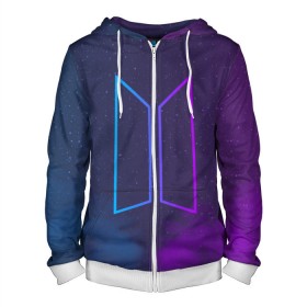 Мужская толстовка 3D на молнии с принтом BTS LOVE YOURSELF в городе Новоалтайск, 100% полиэстер | длина до линии бедра, манжеты и пояс оформлены мягкой тканевой резинкой, двухслойный капюшон со шнурком для регулировки, спереди молния, по бокам два кармана | bangtan boys | bt21 | bts | bts army | bts stickers | j hope | jimin | jin | jungkook | k pop | rap monster | rapmon | suga | v | бтс | корея | стикеры bts