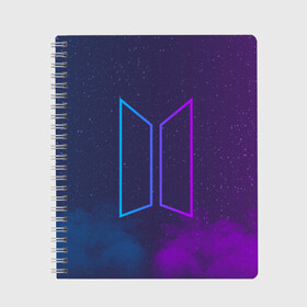 Тетрадь с принтом BTS LOVE YOURSELF в городе Новоалтайск, 100% бумага | 48 листов, плотность листов — 60 г/м2, плотность картонной обложки — 250 г/м2. Листы скреплены сбоку удобной пружинной спиралью. Уголки страниц и обложки скругленные. Цвет линий — светло-серый
 | bangtan boys | bt21 | bts | bts army | bts stickers | j hope | jimin | jin | jungkook | k pop | rap monster | rapmon | suga | v | бтс | корея | стикеры bts