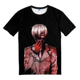Мужская футболка 3D с принтом Tokyo Ghoul в городе Новоалтайск, 100% полиэфир | прямой крой, круглый вырез горловины, длина до линии бедер | anime | manga | tokyo ghoul | аниме | котаро амон | кэн канэки | манга | ризе камиширо | тока киришима | токийский гуль