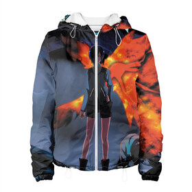 Женская куртка 3D с принтом Токийский гуль бабочка в городе Новоалтайск, ткань верха — 100% полиэстер, подклад — флис | прямой крой, подол и капюшон оформлены резинкой с фиксаторами, два кармана без застежек по бокам, один большой потайной карман на груди. Карман на груди застегивается на липучку | anime | manga | tokyo ghoul | аниме | котаро амон | кэн канэки | манга | ризе камиширо | тока киришима | токийский гуль