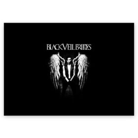 Поздравительная открытка с принтом Black Veil Brides в городе Новоалтайск, 100% бумага | плотность бумаги 280 г/м2, матовая, на обратной стороне линовка и место для марки
 | black veil brides | heavy matal | metal | post hardcore | группы | метал | музыка | рок | хэви метал | эмо