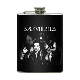 Фляга с принтом Black Veil Brides в городе Новоалтайск, металлический корпус | емкость 0,22 л, размер 125 х 94 мм. Виниловая наклейка запечатывается полностью | Тематика изображения на принте: black veil brides | heavy matal | metal | post hardcore | группы | метал | музыка | рок | хэви метал | эмо