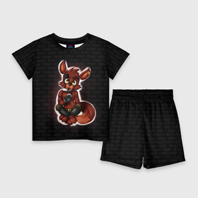 Детский костюм с шортами 3D с принтом Foxy в городе Новоалтайск,  |  | five nights at freddys | foxy | аниматроники | игра | компьютерная игра | робот | фокси | фредди | чика