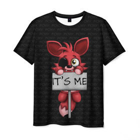 Мужская футболка 3D с принтом Foxy в городе Новоалтайск, 100% полиэфир | прямой крой, круглый вырез горловины, длина до линии бедер | five nights at freddys | foxy | аниматроники | игра | компьютерная игра | робот | фокси | фредди | чика