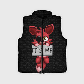 Детский жилет утепленный 3D с принтом Foxy в городе Новоалтайск,  |  | Тематика изображения на принте: five nights at freddys | foxy | аниматроники | игра | компьютерная игра | робот | фокси | фредди | чика