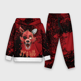 Детский костюм 3D (с толстовкой) с принтом Foxy в городе Новоалтайск,  |  | Тематика изображения на принте: five nights at freddys | foxy | аниматроники | игра | компьютерная игра | робот | фокси | фредди | чика