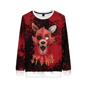Женский свитшот 3D с принтом Foxy в городе Новоалтайск, 100% полиэстер с мягким внутренним слоем | круглый вырез горловины, мягкая резинка на манжетах и поясе, свободная посадка по фигуре | Тематика изображения на принте: five nights at freddys | foxy | аниматроники | игра | компьютерная игра | робот | фокси | фредди | чика