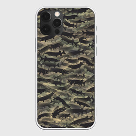 Чехол для iPhone 12 Pro Max с принтом Камуфляж с щуками в городе Новоалтайск, Силикон |  | Тематика изображения на принте: камуфляж | милитари | паттерн | рыба | рыбак | рыбалка | рыбина | улов | хаки | щука