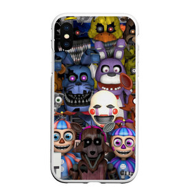 Чехол для iPhone XS Max матовый с принтом Five Nights At Freddys в городе Новоалтайск, Силикон | Область печати: задняя сторона чехла, без боковых панелей | five nights at freddys | foxy | аниматроники | игра | компьютерная игра | робот | фокси | фредди | чика