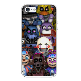 Чехол для iPhone 5/5S матовый с принтом Five Nights At Freddys в городе Новоалтайск, Силикон | Область печати: задняя сторона чехла, без боковых панелей | Тематика изображения на принте: five nights at freddys | foxy | аниматроники | игра | компьютерная игра | робот | фокси | фредди | чика