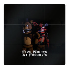 Магнитный плакат 3Х3 с принтом Five Nights At Freddy`s в городе Новоалтайск, Полимерный материал с магнитным слоем | 9 деталей размером 9*9 см | five nights at freddys | foxy | аниматроники | игра | компьютерная игра | робот | фокси | фредди | чика