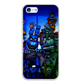 Чехол для iPhone 5/5S матовый с принтом Five Nights At Freddys в городе Новоалтайск, Силикон | Область печати: задняя сторона чехла, без боковых панелей | Тематика изображения на принте: five nights at freddys | foxy | аниматроники | игра | компьютерная игра | робот | фокси | фредди | чика