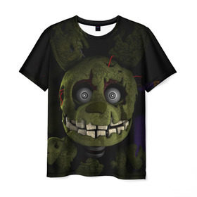 Мужская футболка 3D с принтом Five Nights At Freddy`s в городе Новоалтайск, 100% полиэфир | прямой крой, круглый вырез горловины, длина до линии бедер | five nights at freddys | foxy | аниматроники | игра | компьютерная игра | робот | фокси | фредди | чика