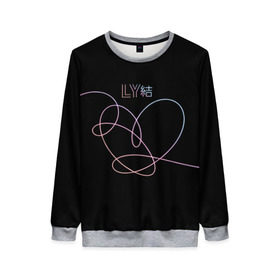 Женский свитшот 3D с принтом BTS LOVE YOURSELF в городе Новоалтайск, 100% полиэстер с мягким внутренним слоем | круглый вырез горловины, мягкая резинка на манжетах и поясе, свободная посадка по фигуре | bangtan boys | bt21 | bts | bts army | bts stickers | j hope | jimin | jin | jungkook | k pop | rap monster | rapmon | suga | v | бтс | корея | стикеры bts