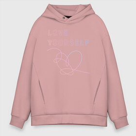 Мужское худи Oversize хлопок с принтом BTS LOVE YOURSELF в городе Новоалтайск, френч-терри — 70% хлопок, 30% полиэстер. Мягкий теплый начес внутри —100% хлопок | боковые карманы, эластичные манжеты и нижняя кромка, капюшон на магнитной кнопке | bangtan boys | bt21 | bts | bts army | bts stickers | j hope | jimin | jin | jungkook | k pop | rap monster | rapmon | suga | v | бтс | корея | стикеры bts