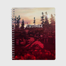 Тетрадь с принтом Life is Strange в городе Новоалтайск, 100% бумага | 48 листов, плотность листов — 60 г/м2, плотность картонной обложки — 250 г/м2. Листы скреплены сбоку удобной пружинной спиралью. Уголки страниц и обложки скругленные. Цвет линий — светло-серый
 | caulfield | chloe price | game | kate marsh | life | life is strange | life is strange: before the storm | max | strange | две луны | игры | кейт марш | колфилд | макс | подростки | студенты