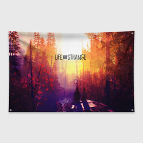 Флаг-баннер с принтом Life is Strange в городе Новоалтайск, 100% полиэстер | размер 67 х 109 см, плотность ткани — 95 г/м2; по краям флага есть четыре люверса для крепления | caulfield | chloe price | game | kate marsh | life | life is strange | life is strange: before the storm | max | strange | две луны | игры | кейт марш | колфилд | макс | подростки | студенты