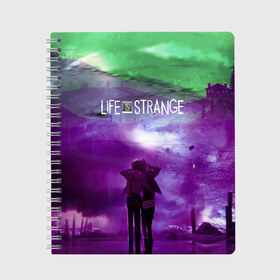 Тетрадь с принтом Life is Strange в городе Новоалтайск, 100% бумага | 48 листов, плотность листов — 60 г/м2, плотность картонной обложки — 250 г/м2. Листы скреплены сбоку удобной пружинной спиралью. Уголки страниц и обложки скругленные. Цвет линий — светло-серый
 | caulfield | chloe price | game | kate marsh | life | life is strange | life is strange: before the storm | max | strange | две луны | игры | кейт марш | колфилд | макс | подростки | студенты