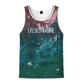 Мужская майка 3D с принтом Life IS Strange в городе Новоалтайск, 100% полиэстер | круглая горловина, приталенный силуэт, длина до линии бедра. Пройма и горловина окантованы тонкой бейкой | caulfield | chloe price | game | kate marsh | life | life is strange | life is strange: before the storm | max | strange | две луны | игры | кейт марш | колфилд | макс | подростки | студенты