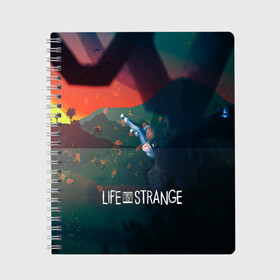 Тетрадь с принтом Life is Strange в городе Новоалтайск, 100% бумага | 48 листов, плотность листов — 60 г/м2, плотность картонной обложки — 250 г/м2. Листы скреплены сбоку удобной пружинной спиралью. Уголки страниц и обложки скругленные. Цвет линий — светло-серый
 | caulfield | chloe price | game | kate marsh | life | life is strange | life is strange: before the storm | max | strange | две луны | игры | кейт марш | колфилд | макс | подростки | студенты