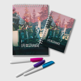 Блокнот с принтом Life is Strange в городе Новоалтайск, 100% бумага | 48 листов, плотность листов — 60 г/м2, плотность картонной обложки — 250 г/м2. Листы скреплены удобной пружинной спиралью. Цвет линий — светло-серый
 | caulfield | chloe price | game | kate marsh | life | life is strange | life is strange: before the storm | max | strange | две луны | игры | кейт марш | колфилд | макс | подростки | студенты
