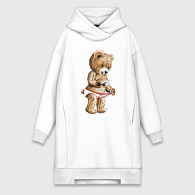 Платье-худи хлопок с принтом Nasty bear в городе Новоалтайск,  |  | медведь | мишка | плюшевый | селфи | тедди