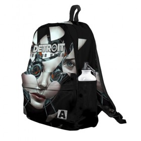 Рюкзак 3D с принтом Detroit become human в городе Новоалтайск, 100% полиэстер | лямки с регулируемой длиной, сверху петелька, чтобы рюкзак можно было повесить на вешалку. Основное отделение закрывается на молнию, как и внешний карман. Внутри два дополнительных кармана, один из которых закрывается на молнию. По бокам два дополнительных кармашка | 2038 | become | connor | dbh | human | kara | андроид | девиант | детройт | кара | квест | коннор | маркус
