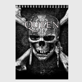 Скетчбук с принтом Queen в городе Новоалтайск, 100% бумага
 | 48 листов, плотность листов — 100 г/м2, плотность картонной обложки — 250 г/м2. Листы скреплены сверху удобной пружинной спиралью | queen | брайан мэи | британская | группа | джон дикон | королева | роджер тейлор | рок | фредди меркьюри