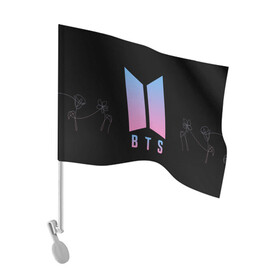 Флаг для автомобиля с принтом BTS LOVE YOURSELF | БТС в городе Новоалтайск, 100% полиэстер | Размер: 30*21 см | bangtan boys | bt21 | bts | bts army | bts stickers | j hope | jimin | jin | jungkook | k pop | rap monster | rapmon | suga | v | бтс | корея | стикеры bts