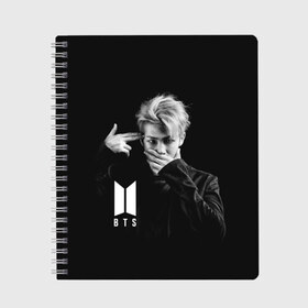 Тетрадь с принтом BTS RAP MONSTER в городе Новоалтайск, 100% бумага | 48 листов, плотность листов — 60 г/м2, плотность картонной обложки — 250 г/м2. Листы скреплены сбоку удобной пружинной спиралью. Уголки страниц и обложки скругленные. Цвет линий — светло-серый
 | bangtan boys | bt21 | bts | bts army | bts stickers | j hope | jimin | jin | jungkook | k pop | rap monster | rapmon | suga | v | бтс | корея | стикеры bts
