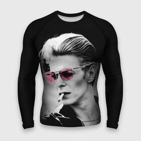 Мужской рашгард 3D с принтом Дэвид Боуи в городе Новоалтайск,  |  | bowie | david bowie | david robert jones | ziggy stardust | боуи | дэвид боуи | музыка | рок