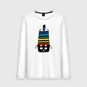 Мужской лонгслив хлопок с принтом Rainbow cat в городе Новоалтайск, 100% хлопок |  | black | cat | cool | creative | dark | design | halloween | hype | kitten | rainbow | vanguard | авангард | дизайн | кот | котенок | кошка | креатив | круто | радуга | темный | хайп | хэллоуин | черный
