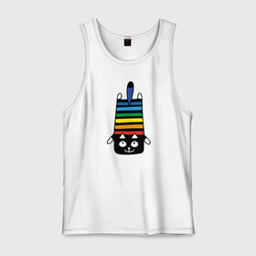 Мужская майка хлопок с принтом Rainbow cat в городе Новоалтайск, 100% хлопок |  | Тематика изображения на принте: black | cat | cool | creative | dark | design | halloween | hype | kitten | rainbow | vanguard | авангард | дизайн | кот | котенок | кошка | креатив | круто | радуга | темный | хайп | хэллоуин | черный
