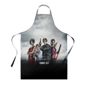Фартук 3D с принтом Resident Evil 2 в городе Новоалтайск, 100% полиэстер | общий размер — 65 х 85 см, ширина нагрудника — 26 см, горловина — 53 см, длина завязок — 54 см, общий обхват в поясе — 173 см. Принт на завязках и на горловине наносится с двух сторон, на основной части фартука — только с внешней стороны | 2 | biohazard | claire | evil | horror | raccoon | resident | survival | t virus | t вирус | выживание | зла | кеннеди | клэр | леон | обитель | раккун | редфилд | скотт | ужас