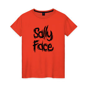 Женская футболка хлопок с принтом SALLY FACE в городе Новоалтайск, 100% хлопок | прямой крой, круглый вырез горловины, длина до линии бедер, слегка спущенное плечо | face | game | horror | sally | sally face | игра | мальчик с протезом | салли | салли фейс | ужасы