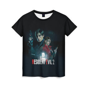 Женская футболка 3D с принтом Resident Evil 2 в городе Новоалтайск, 100% полиэфир ( синтетическое хлопкоподобное полотно) | прямой крой, круглый вырез горловины, длина до линии бедер | 2 | biohazard | claire | evil | horror | raccoon | resident | survival | t virus | t вирус | выживание | зла | кеннеди | клэр | леон | обитель | раккун | редфилд | скотт | ужас