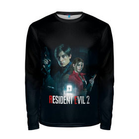 Мужской лонгслив 3D с принтом Resident Evil 2 в городе Новоалтайск, 100% полиэстер | длинные рукава, круглый вырез горловины, полуприлегающий силуэт | 2 | biohazard | claire | evil | horror | raccoon | resident | survival | t virus | t вирус | выживание | зла | кеннеди | клэр | леон | обитель | раккун | редфилд | скотт | ужас