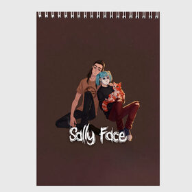 Скетчбук с принтом Sally Face в городе Новоалтайск, 100% бумага
 | 48 листов, плотность листов — 100 г/м2, плотность картонной обложки — 250 г/м2. Листы скреплены сверху удобной пружинной спиралью | blue | diane | face | fisher | gizmo | henry | johnson | killer | larry | sally | генри | гизмо | джонсон | диана | ларри | лицо | салли | фейс | фишер