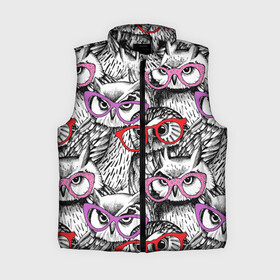 Женский жилет утепленный 3D с принтом Совы в городе Новоалтайск,  |  | birds | li | night | owls | predators | red | белый | взгляд | горошек | графика | картинка | красивый | красный | крутой | лучший | мода | модный | молодёжная | ночные | очки | птицы | рисунок | розовый | сила | сиреневый