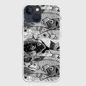 Чехол для iPhone 13 mini с принтом Рыбы в городе Новоалтайск,  |  | beautiful | best | cool | depth | fashio | fish | graphics | pattern | picture | trendy | underwater | water | world | youth | белый | вода | глубина | графика | картинка | красивый | крутой | лучший | мир | мода | модный | молодёжная | подводный | рисуно