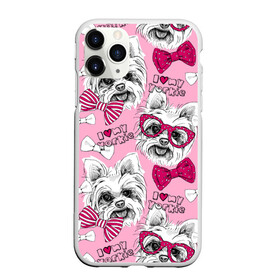 Чехол для iPhone 11 Pro Max матовый с принтом I love my Yorkie в городе Новоалтайск, Силикон |  | белый | взгляд | голова | горошек | графика | йорки | йоркширский | картинка | коричневый | красный | крутой | лучший | люблю | мали | мода | модный | мой | молодёжная | очки | порода | рисунок | розовый