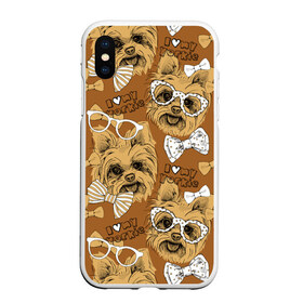 Чехол для iPhone XS Max матовый с принтом I love my Yorkie в городе Новоалтайск, Силикон | Область печати: задняя сторона чехла, без боковых панелей | взгляд | галстук | голова | горошек | графика | йорки | йоркширский | картинка | коричневый | красный | крутой | лучший | люблю | мода | модный | мой | молодёжная | очки | порода | рисунок | сердце