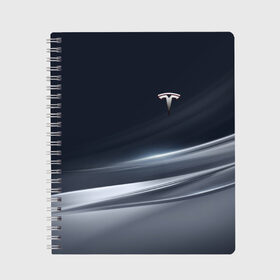 Тетрадь с принтом TESLA в городе Новоалтайск, 100% бумага | 48 листов, плотность листов — 60 г/м2, плотность картонной обложки — 250 г/м2. Листы скреплены сбоку удобной пружинной спиралью. Уголки страниц и обложки скругленные. Цвет линий — светло-серый
 | brand | car | elon mask | tesla | авто | бренд | илон | илон маск | маск | машина | тесла | электрокар